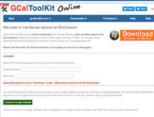 Tablet Screenshot of gcaltoolkit.net